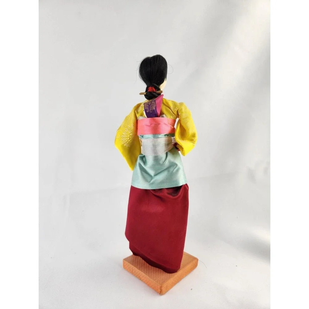 Vintage Handmade Korean Doll‎ w/ Baby Made In Seoul Korea Traditional Dress Wrap